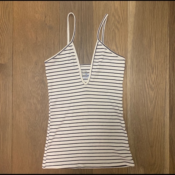Blue Life Tops - blue life striped tank top